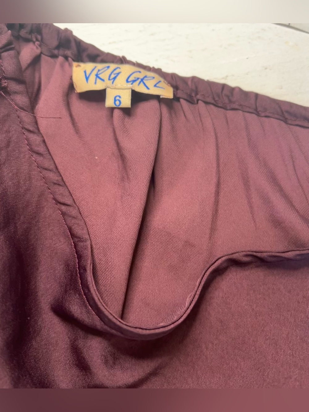 VRG GRL Plum Satin Strapless Maxi Dress - Size 6 AU (US 2 / XS) - Picture 5 of 8